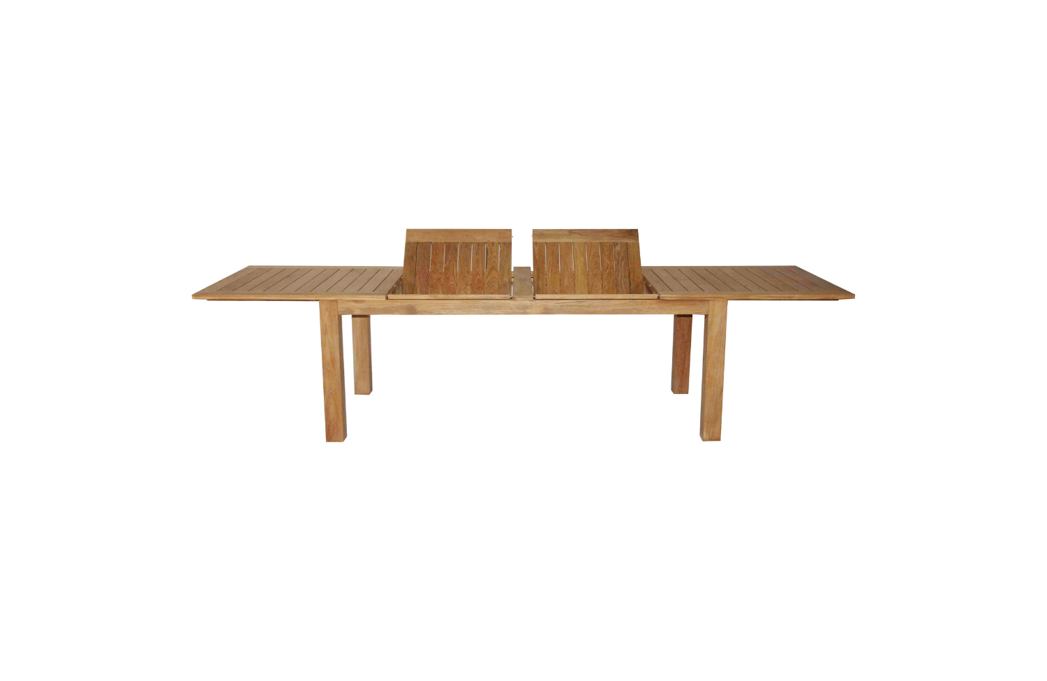 Uitschuifbare tafel rechthoekig (top 2,5 cm)