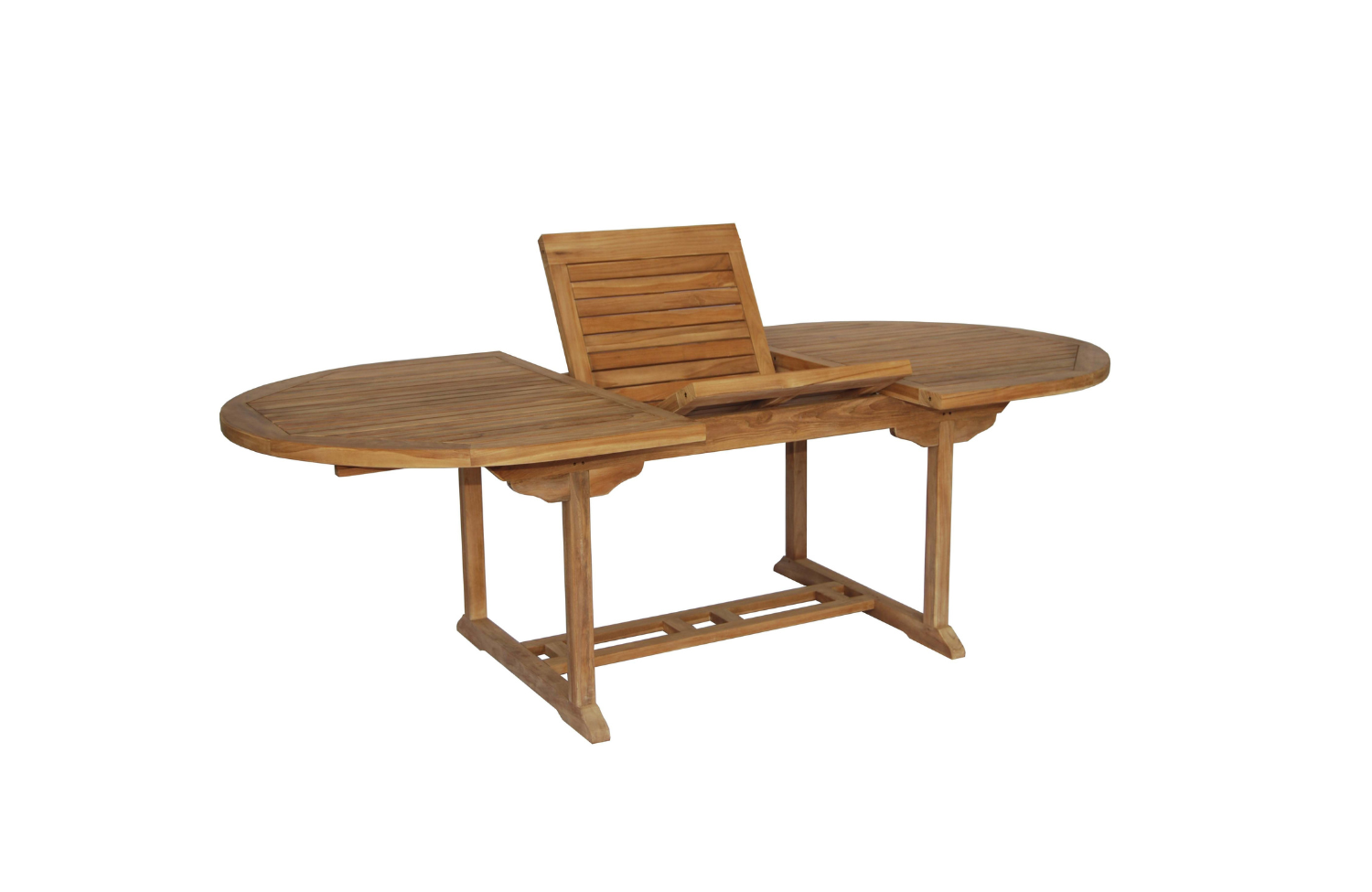Uitschuifbare tafel ovaal (top 4cm)