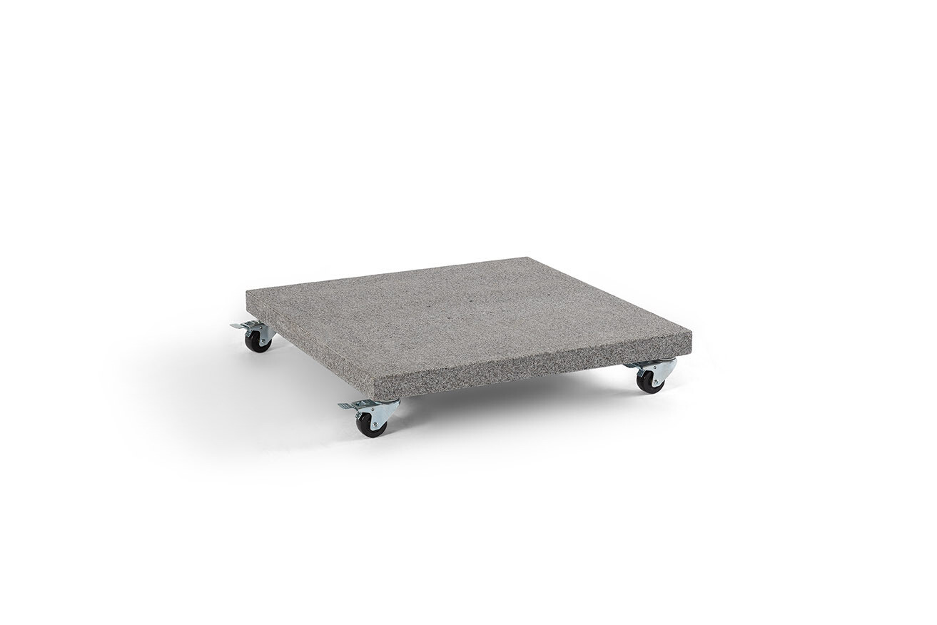 Parasolvoet graniet + wielen 90 kg