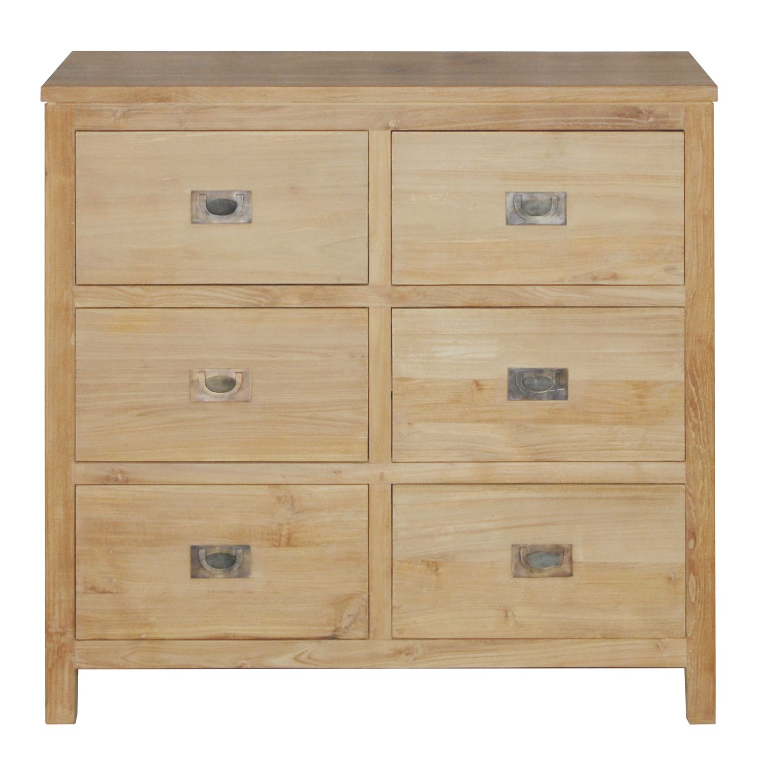 Natural ladeblok met 6 schuiven