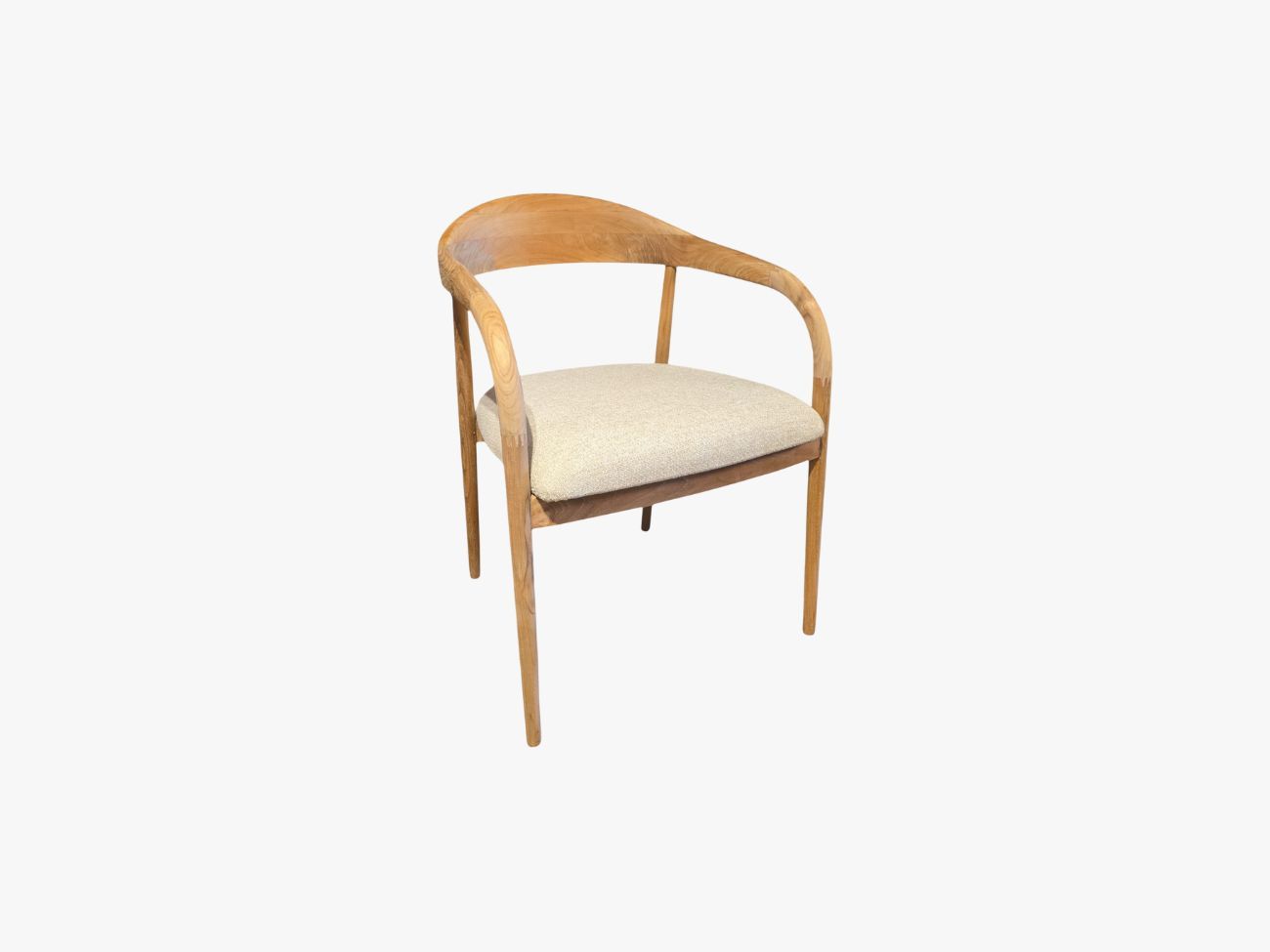 Kiju chair teak / woolacombe fabric