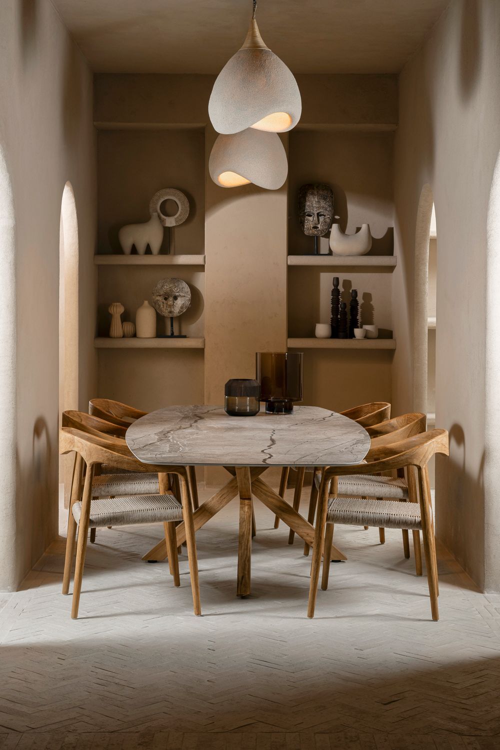 Keramisch tafelblad ovaal Silver root