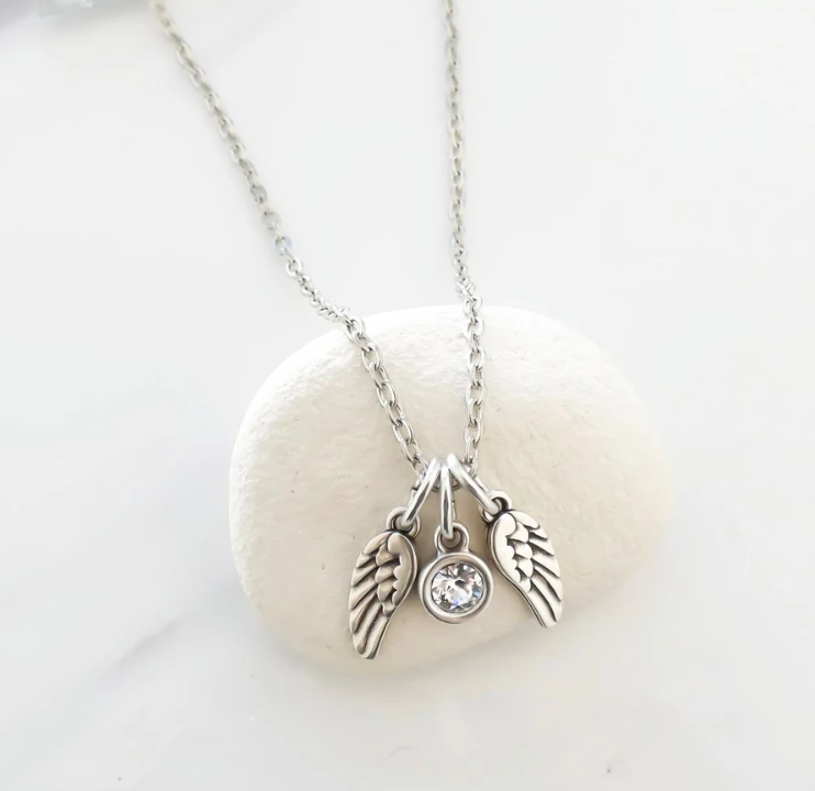 Mini Twin Angel Wings and Swarovski Crystal Necklace | Sorelle Jewellery -  Online Store | Sorelle Jewellery: Online Sheffield Jewellery Boutique