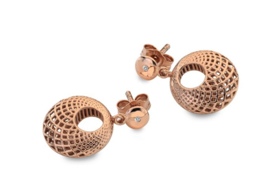 Hot Diamonds Quest Filigree Circle Earrings - Rose Gold