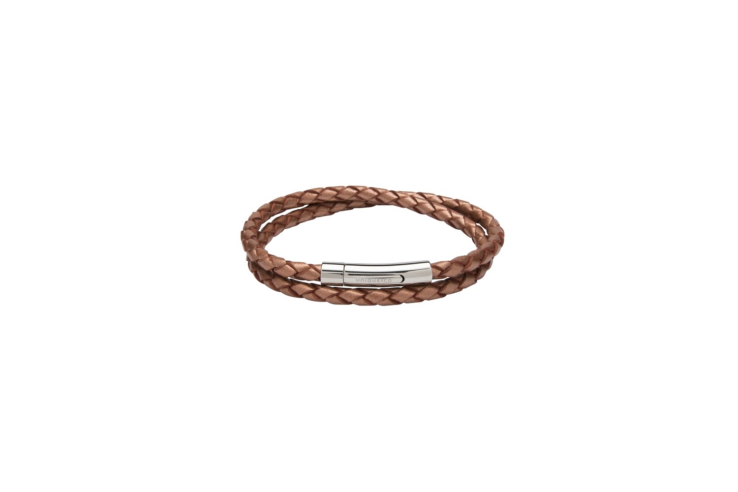 Unique & Co Leather Bracelet with Steel Clasp Copper | Sorelle Jewellery -  Online Store | Sorelle Jewellery: Online Sheffield Jewellery Boutique