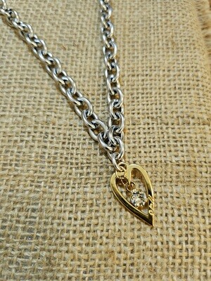 Orli Open Heart And Crystal Necklace