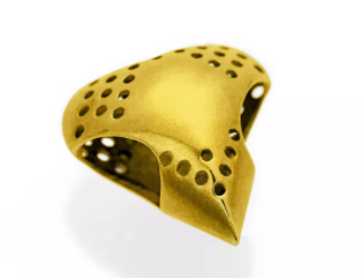 Bailey of Sheffield | Matte Gold Gentle Heart Bead Bailey of Sheffield | Matte Gold Gentle Heart Bead