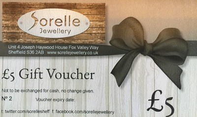 Sorelle £5 Gift Voucher (FOR IN STORE PURCHASES)