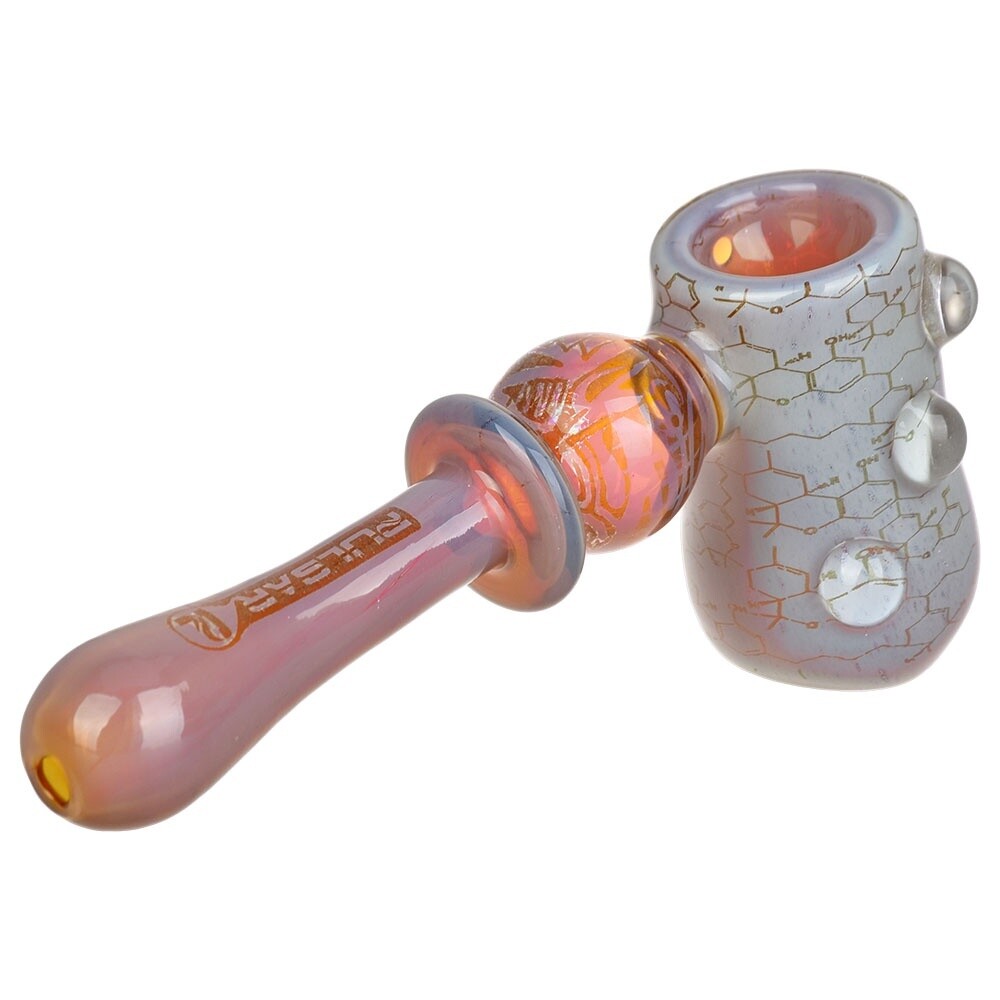 Pulsar Inside Print Glass Hammer Bubbler THC Blueprint