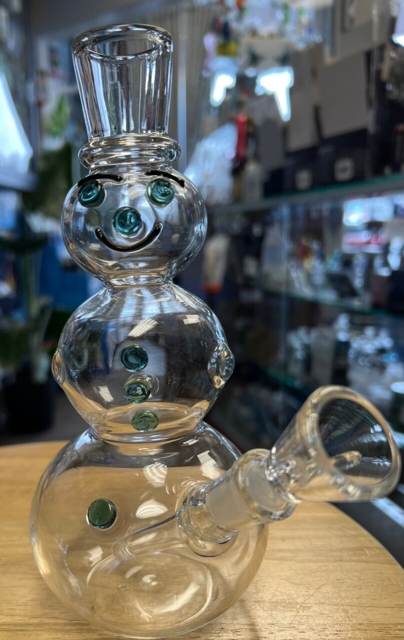 Christmas Happy Snowman Clear Water Pipe