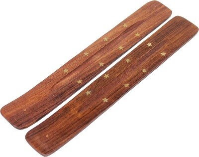 Wood Brass Star Incense Burner