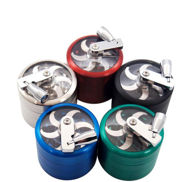 4 Layers Zinc Alloy Hand Crank Metal Grinder