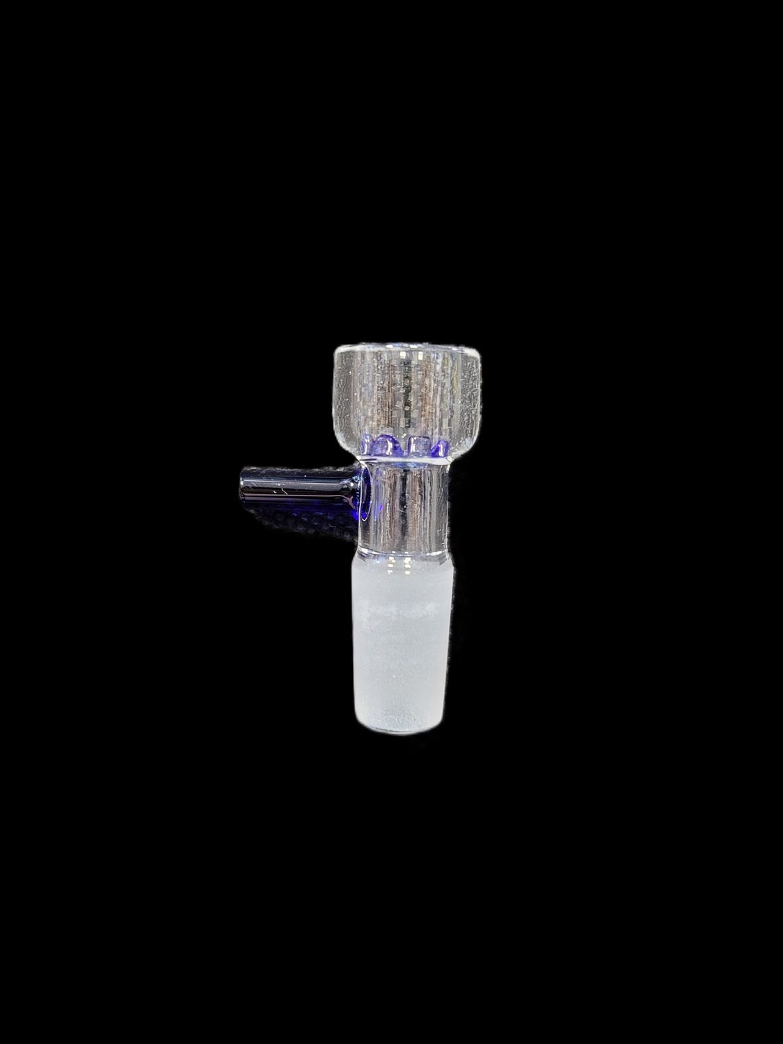 Snowflake Glass Bowl, Size: 14mm, Color: Blue