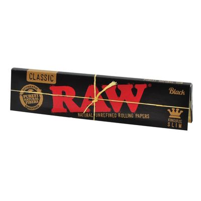 RAW Classic Black Rolling Papers King Size Slim