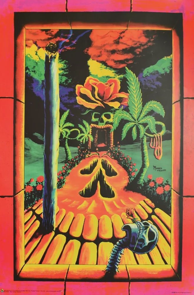 Blacklight Posters, Style: Skull Garden Illusions