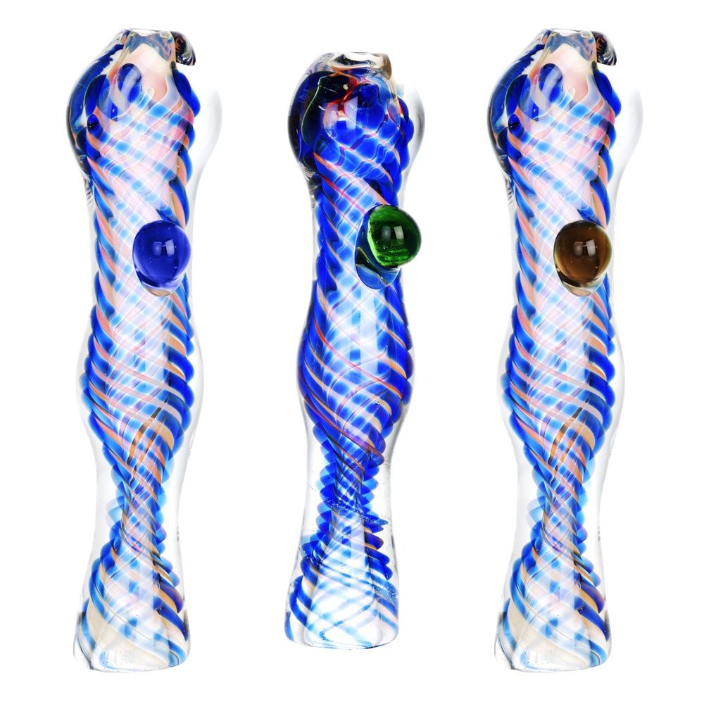 Dusk or Dawn Swirl Fumed Glass Chillum