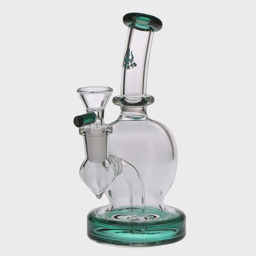 Hydros Clear and Color Mini Tube w 14mm Bowl, Color: Lake Green