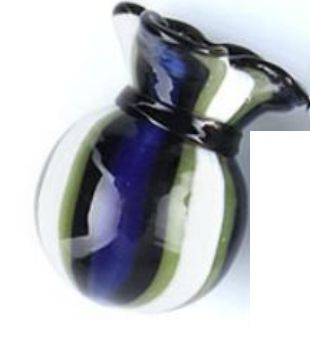 Glass Terp Pearl Multi Stripe with Pill 22 mm, Style: Style 1