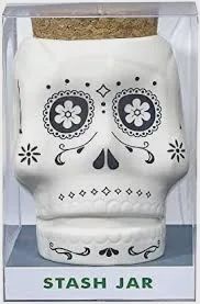 Sugar Skull Stash Jar