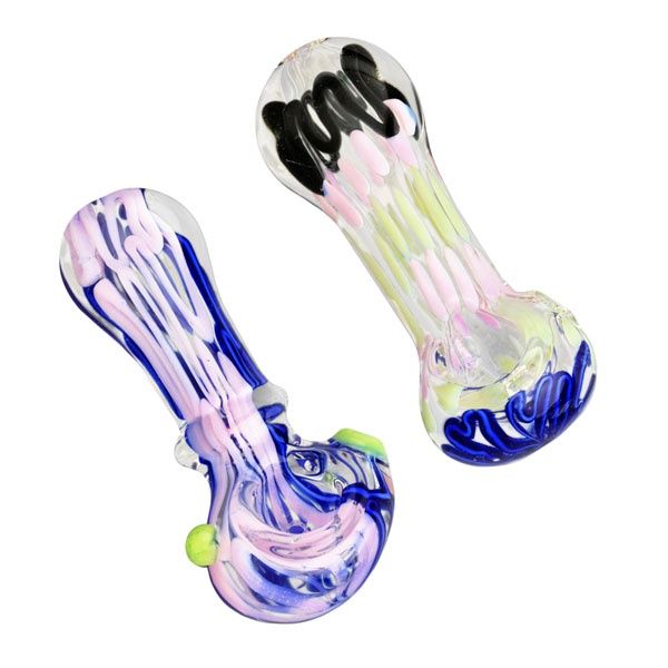 Slime Strands Glass Spoon Pipe