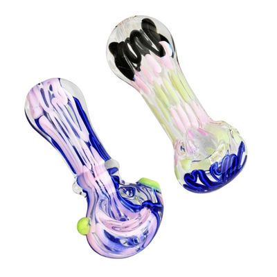 Slime Strands Glass Spoon Pipe