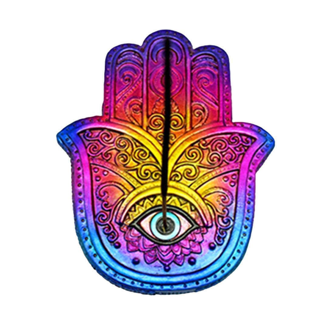 Colorful Hamsa Incense Burner