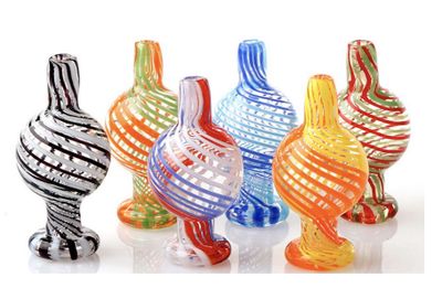 Striped Over Clear Bubble Cap