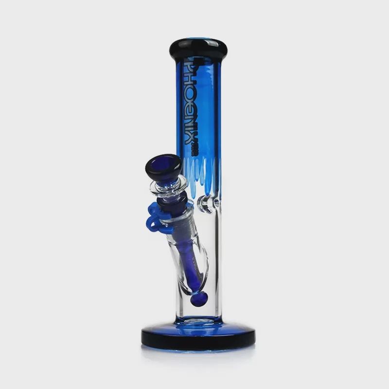 Phoenix Melting Color Straight Bong, Color: Blue