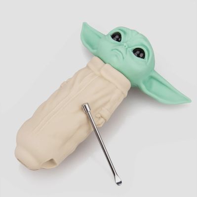 Baby Yoda Dry/Dab Silicone Hand Pipe