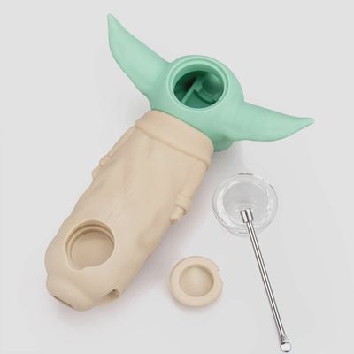 Baby Yoda Dry/Dab Silicone Hand Pipe