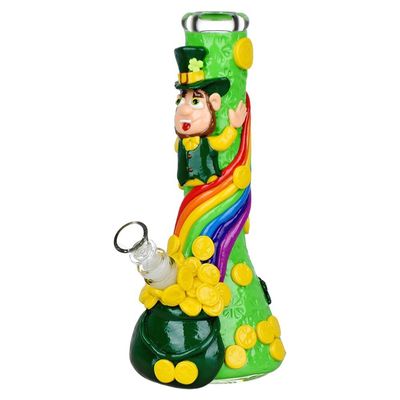 St. Patricks Day Pot of Gold Glow In The Dark Water Pipe