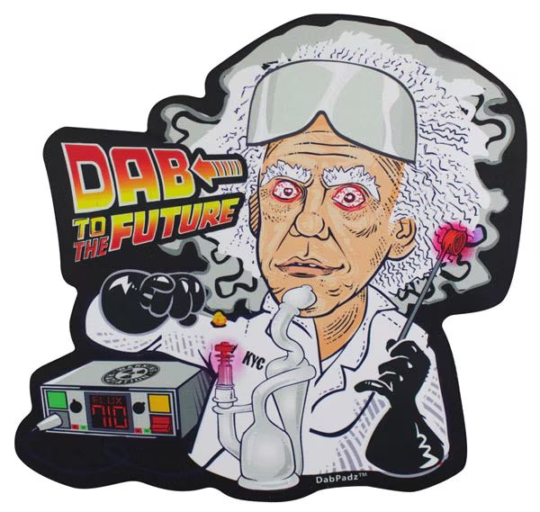 DabPadz Fabric Top Die Cut Dab Mat - Dab to the Future 10&quot;