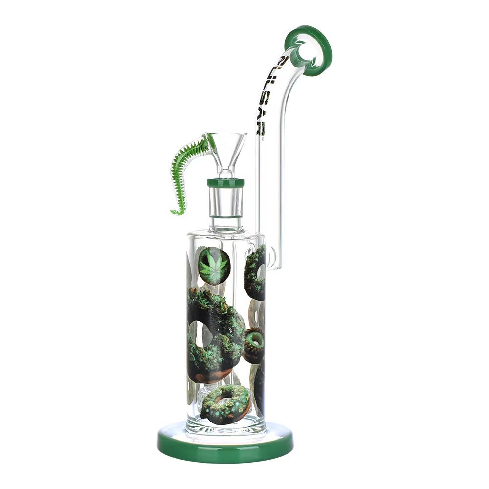 Pulsar Forbidden Donuts Design Series Rig-Style Glass Water Pipe 10.5&quot; 14mm F