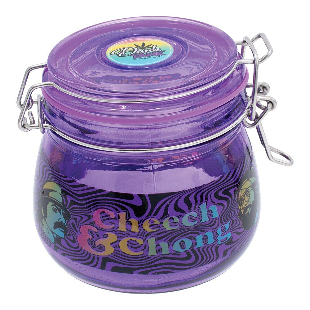 Cheech and Chong Dank Tank Airtight Glass Jar | 500mL, Color: Purple