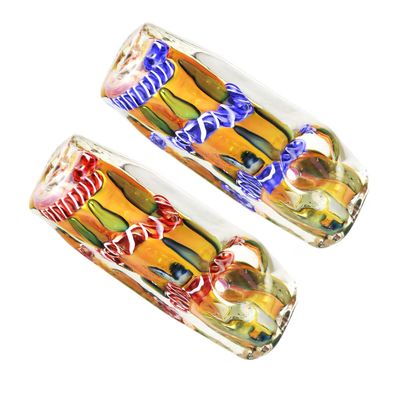 Fumed Metallic Abstract Square Pipe 3&quot;