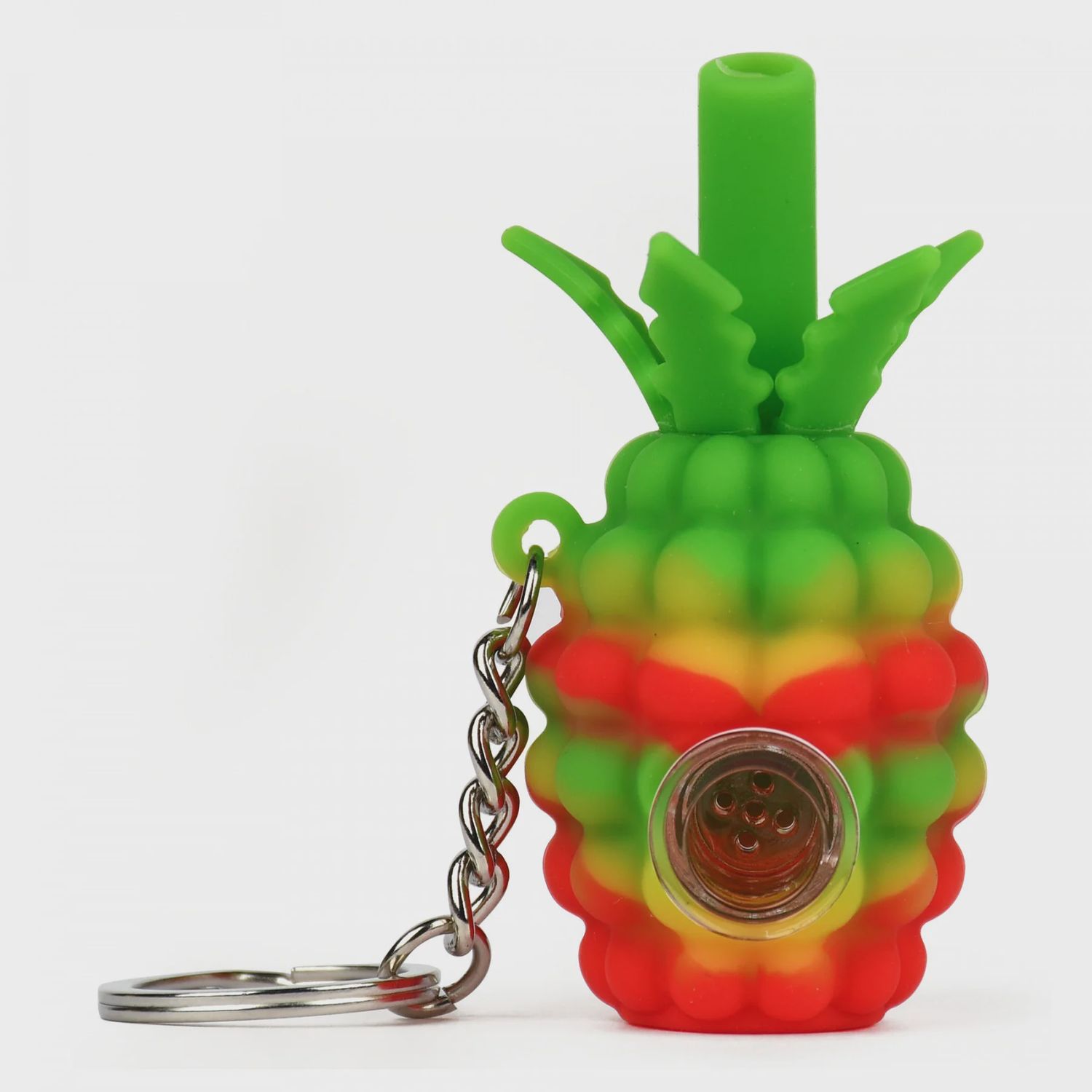 Silicone Pinecone Pineapple Grenade key chain