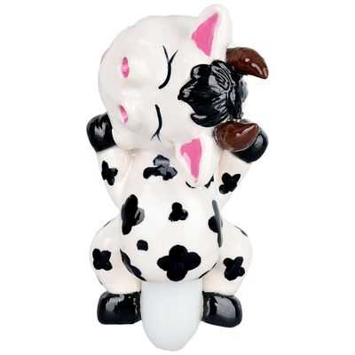Comfy Cow 3D Painted Glass Spoon Pipe
