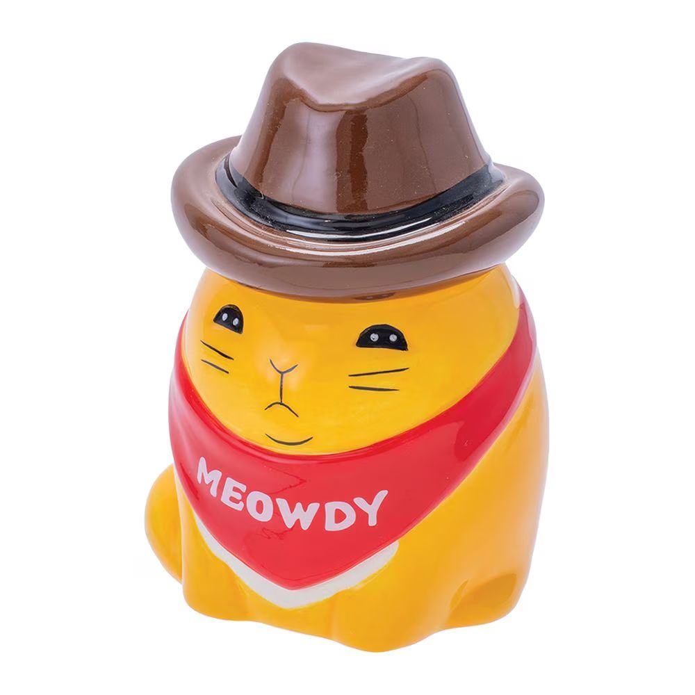 Fujima Meowdy Cat Cowboy Ceramic Stash Jar