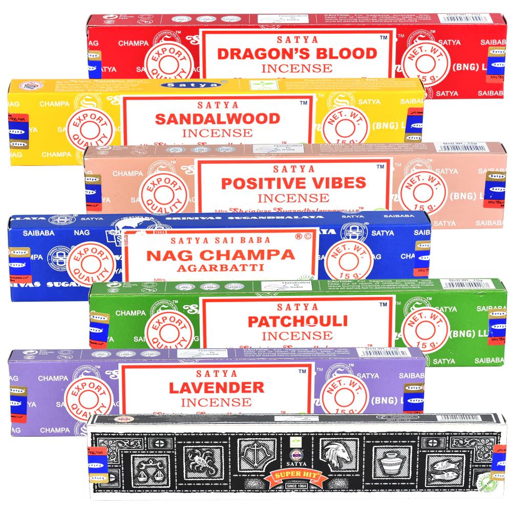 Satya Incense Sticks Assorted Scents 7pc Set