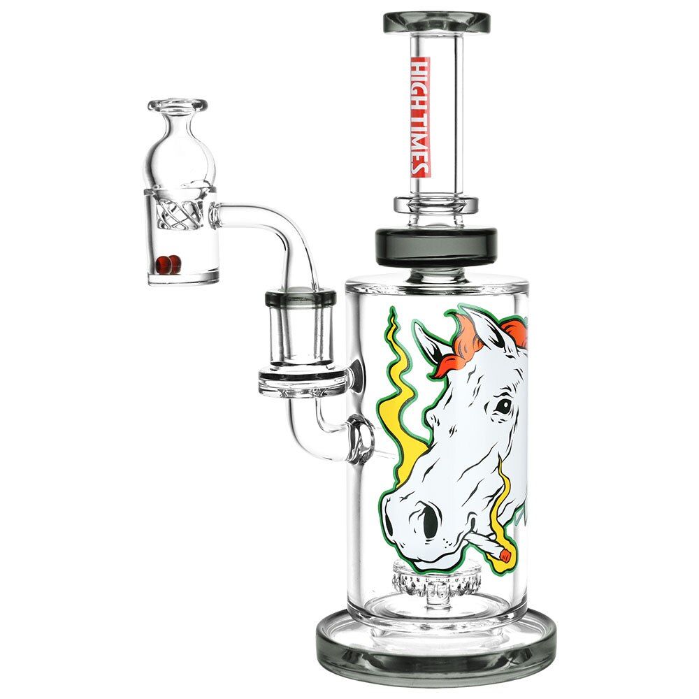 High Times® x Pulsar High Horse Dab Rig Set w/ Carb Cap | 9&quot; | 14mm F