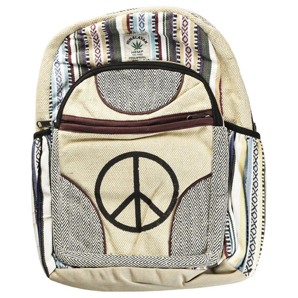 ThreadHeads Himalayan Hemp &quot;Simple Peace&quot; Backpack | 11&quot;x16&quot;