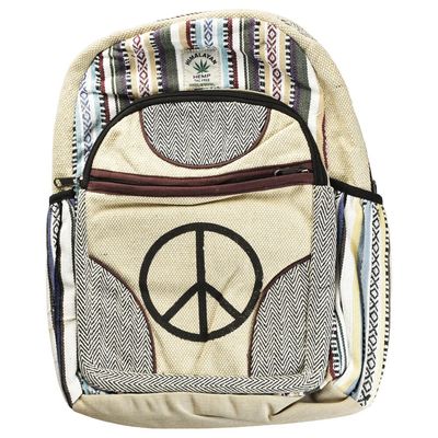 ThreadHeads Himalayan Hemp &quot;Simple Peace&quot; Backpack | 11&quot;x16&quot;