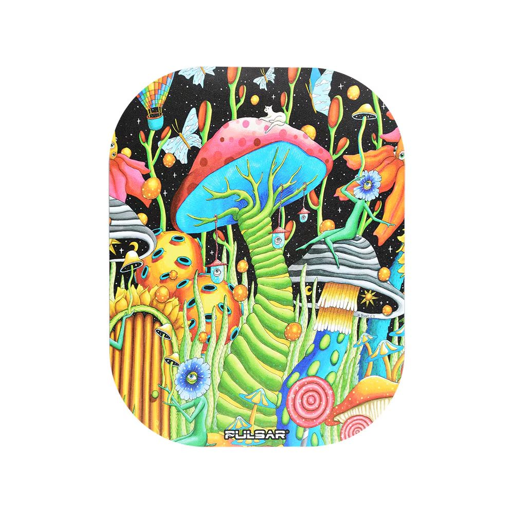Pulsar Mini Magnetic Rolling Tray Lid | Garden of Cosmic Delights | 7&quot;x5.5&quot;