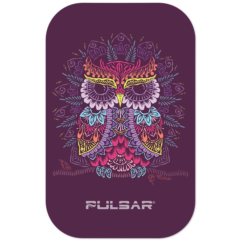 Pulsar Magnetic Rolling Tray Lid | Owl Mandala | 11&quot;x7&quot;