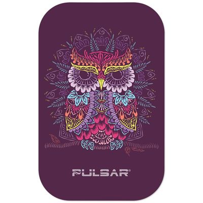 Pulsar Magnetic Rolling Tray Lid | Owl Mandala | 11&quot;x7&quot;