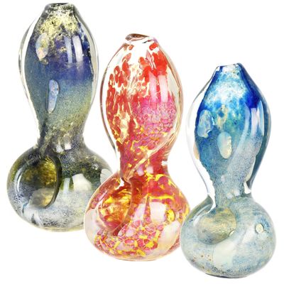 Warped Desires Flat Neck Glass Hand Pipe