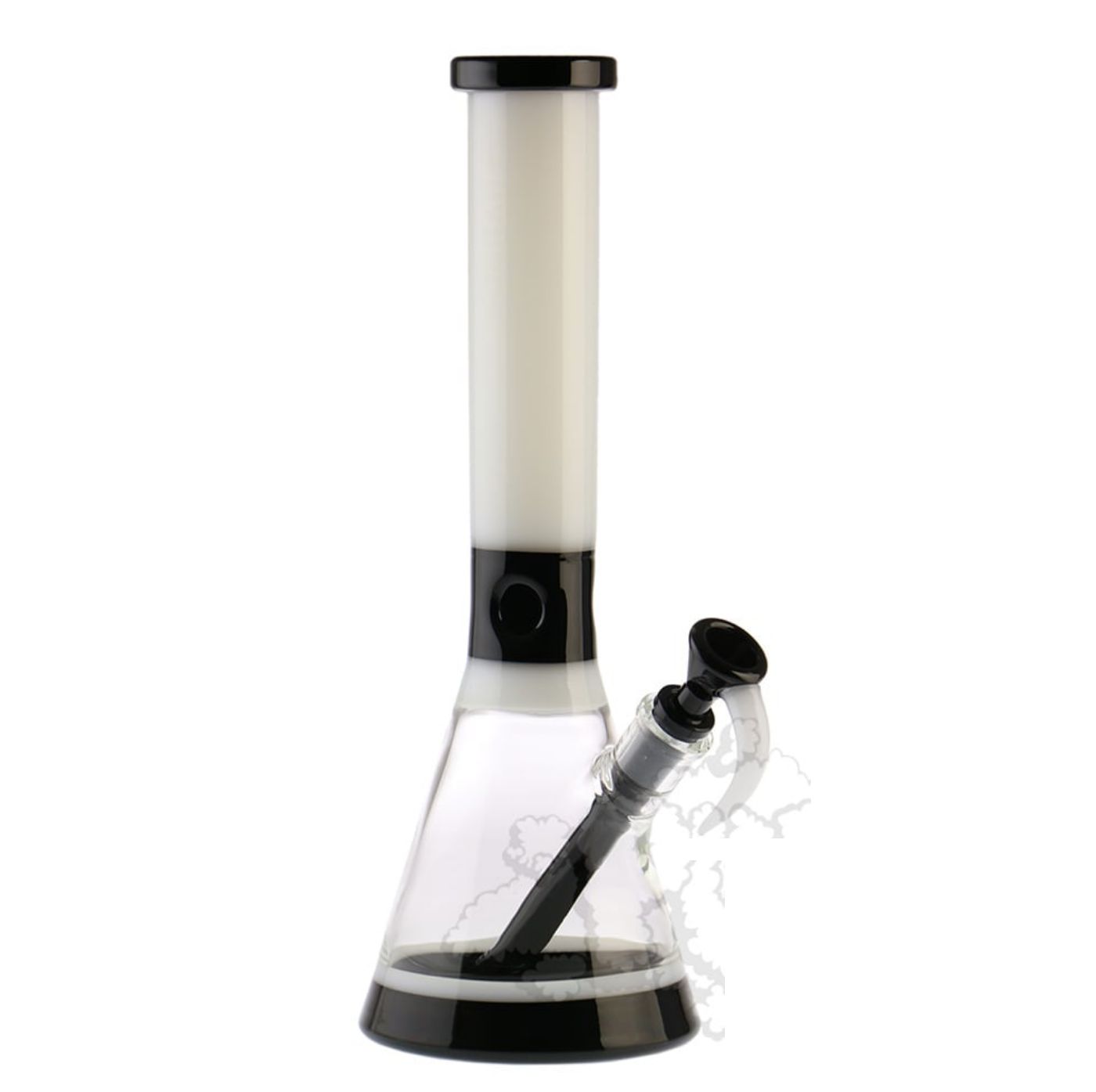 Hydros TwoTone Bong, Color: Black &amp; White