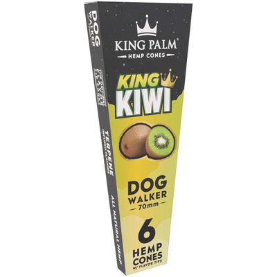 King Palm King Kiwi Hemp Cones Dog Walker 6ct