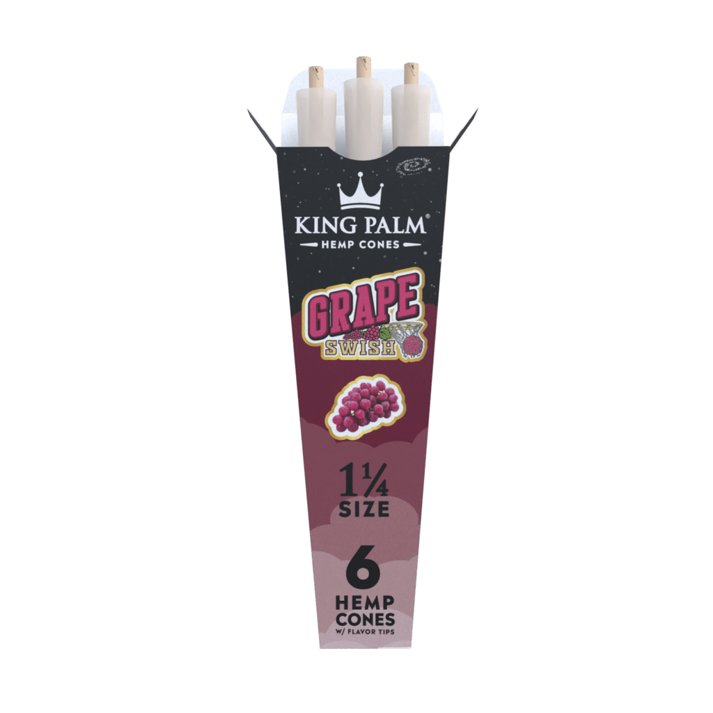 King Palm Grape Swish Hemp Cones 1 1/4 6ct