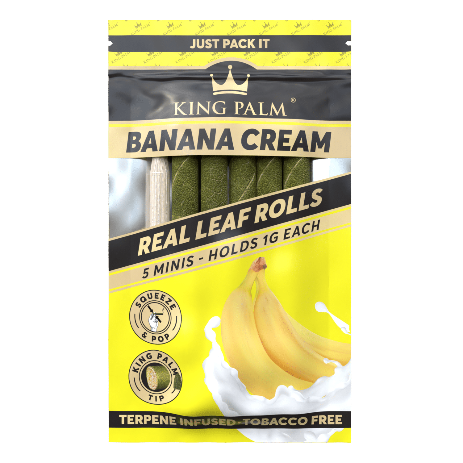 King Palm Banana Cream Leaf Tube Minis 5ct